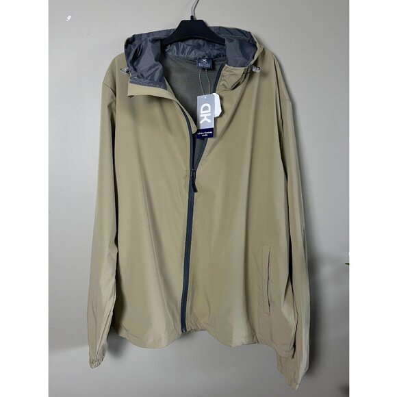 Little Donkey Andy Windbreaker Jacket XXXL 5XL Beige Hooded Lightweight New - Picture 1 of 6